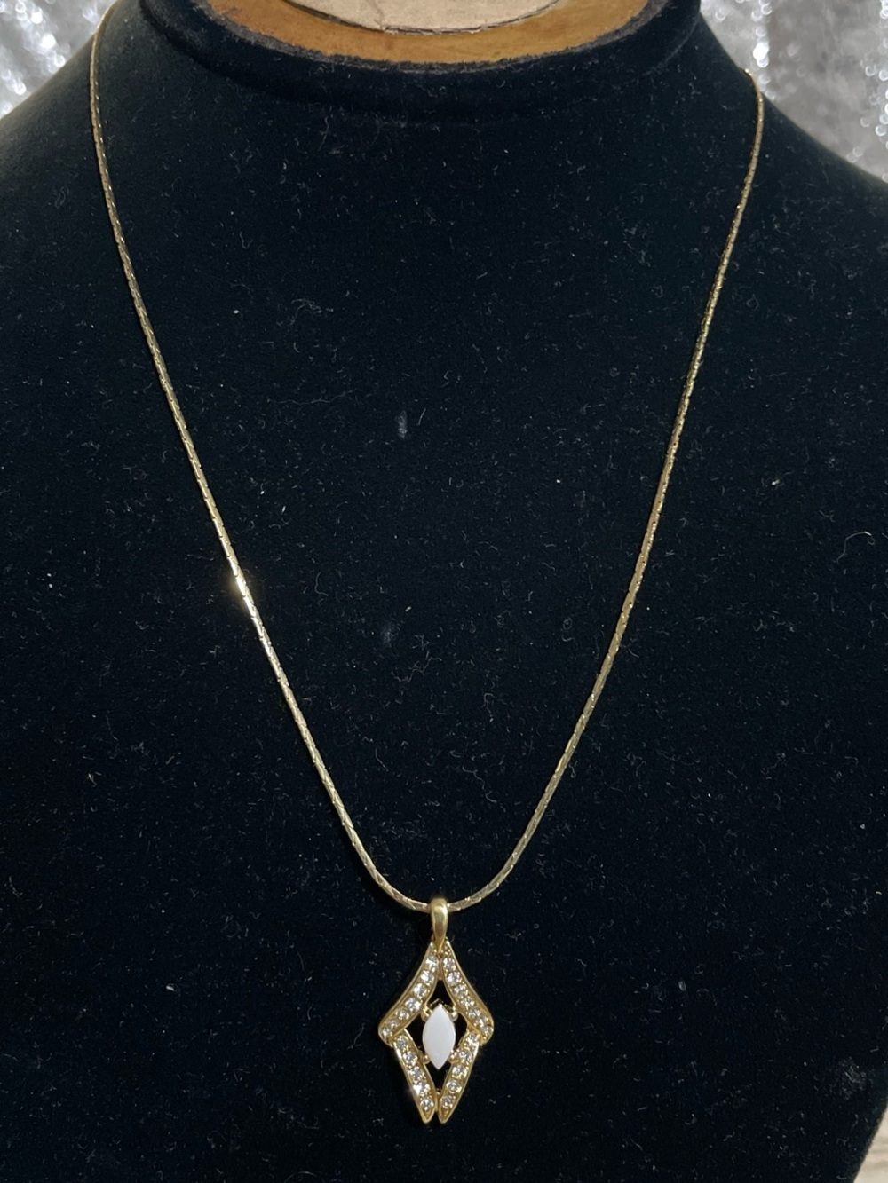 Gold-Tone Crystal Pendant Necklace - Women Jewelry